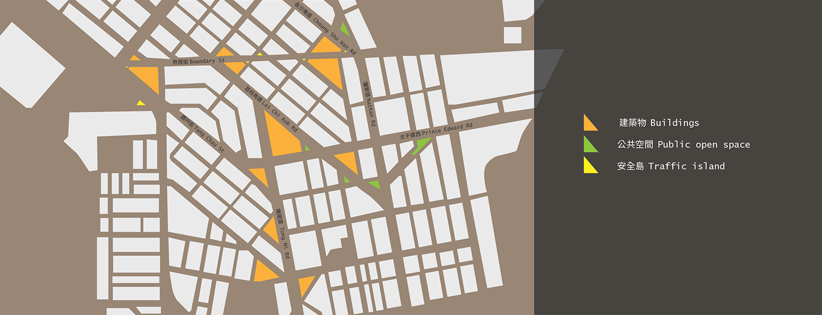 Map of triangular plots of land in Prince Edward