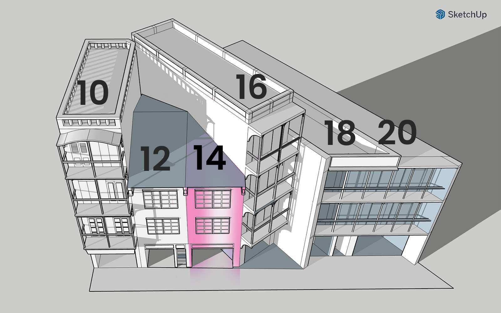 Artist’s impression of 14 Bonham Strand in 1947, approximate only. 1947年文咸東街14號的構想圖，僅為近似圖。