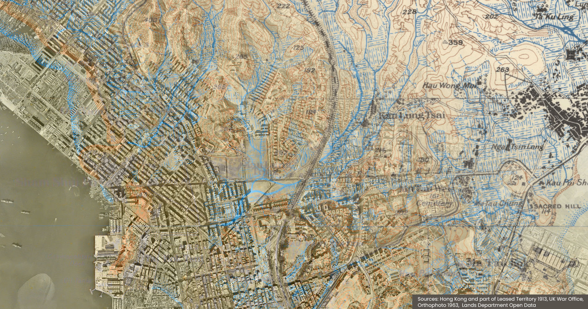 Streams beneath Hong Kong's urban areas 香港市區地面以下的溪流